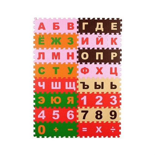 Коврик-пазл детский eco cover "Буквы и Цифры" 10МПДБ/Ц - фото 114760