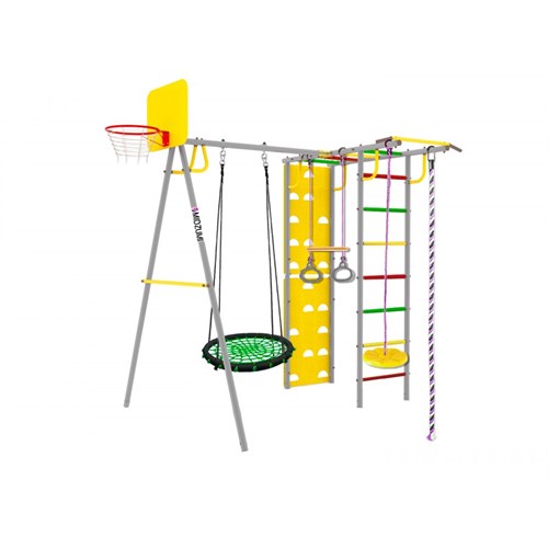 Midzumi Rainbow Large L уличный детский спортивный комплекс с сетчатыми качелями - фото 120086
