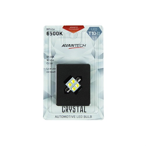 Лампа светодиодная Avantech 12V LED T10x31 6500K, 1 шт. - фото 122306