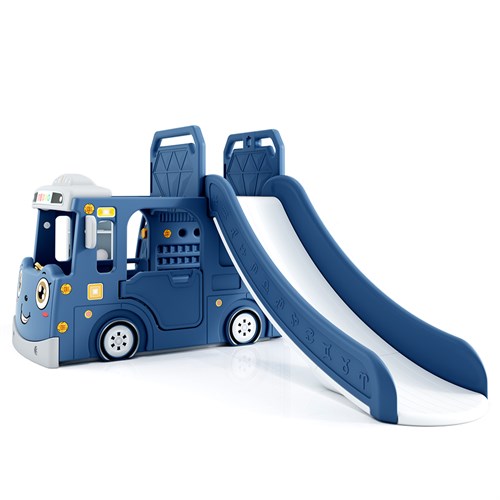 Горка + игровая зона "Автомобиль" PS-049-B синий - фото 122763