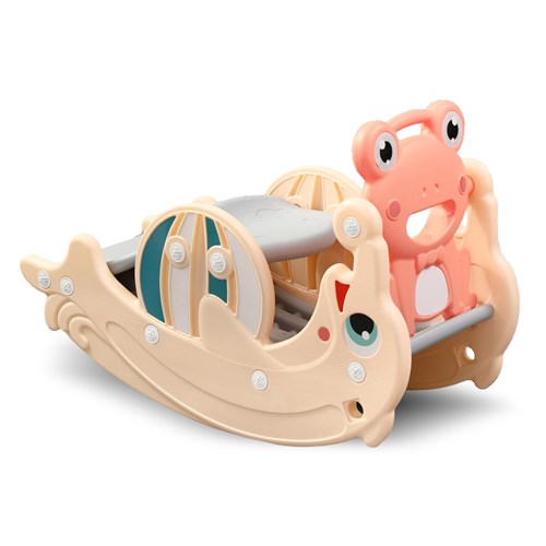 Горка + качалка "Дельфин" PS-037-O оранжевый - фото 122779