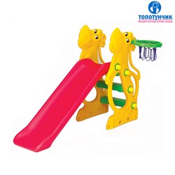 Горка "Бегемот"+ баскетбольное кольцо SL-12 - фото 77380