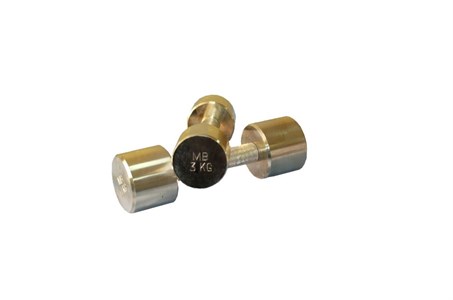 Гантель Barbell 3 кг неразборная фитнесс хром