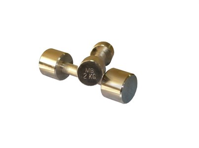 Гантель Barbell 2 кг неразборная фитнесс хром