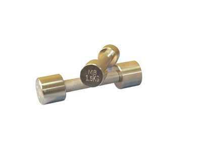 Гантель Barbell 1,5 кг неразборная фитнесс хром