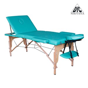Массажный стол DFC NIRVANA, Relax Pro,дерев. ножки, цвет зеленый (Green)