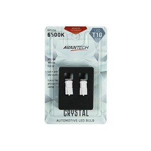Лампа светодиодная Avantech 12V LED T10 W5W 6500K, комплект из 2 шт.