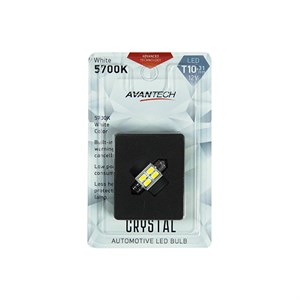 Лампа светодиодная Avantech 12V LED T10x31 5700K (резистор), 1 шт.